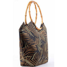 Load image into Gallery viewer, Leaves Pattern Brocade Tote Bag
