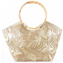 Load image into Gallery viewer, Leaves Pattern Brocade Tote Bag
