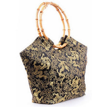 Load image into Gallery viewer, Dragons Pattern Brocade Tote Bag
