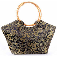 Load image into Gallery viewer, Dragons Pattern Brocade Tote Bag
