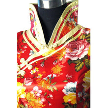 Load image into Gallery viewer, Standad Collar Mandarin Sleeve Floral Chinese Wedding Dress
