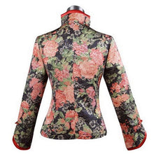 Load image into Gallery viewer, Stand Collar Floral Brocade Chinese Jacket
