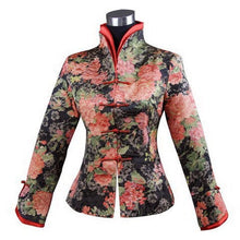 Load image into Gallery viewer, Stand Collar Floral Brocade Chinese Jacket
