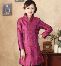 Muatkan imej ke dalam penonton Galeri, V Neck Floral Brocade Chinese Wind Coat
