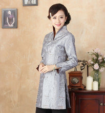 Muatkan imej ke dalam penonton Galeri, V Neck Floral Brocade Chinese Wind Coat
