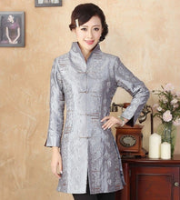 Muatkan imej ke dalam penonton Galeri, V Neck Floral Brocade Chinese Wind Coat
