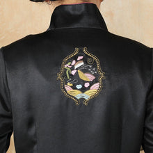 Load image into Gallery viewer, Stand Collar Floral Embroidery Silk Blend Chinese Wind Coat
