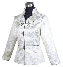 Muatkan imej ke dalam penonton Galeri, Spider Button Gilded Flowers Brocade Chinese Jacket
