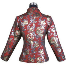 Muatkan imej ke dalam penonton Galeri, Spider Button Gilded Flowers Brocade Chinese Jacket
