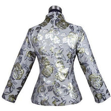 Muatkan imej ke dalam penonton Galeri, Spider Button Gilded Flowers Brocade Chinese Jacket
