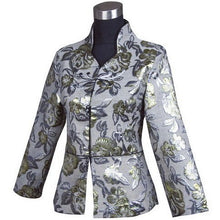 Muatkan imej ke dalam penonton Galeri, Spider Button Gilded Flowers Brocade Chinese Jacket
