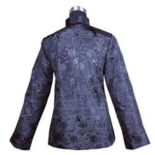 Muatkan imej ke dalam penonton Galeri, Reversible Black &amp; Red Brocade Auspicious Pattern Chinese Jacket
