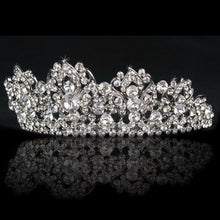 Load image into Gallery viewer, Lotus Shape Rhinestones Tiara Crown
