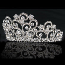 Load image into Gallery viewer, Peacock Tail Shape Rhinestones Tiara Crown
