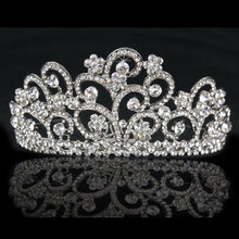 Load image into Gallery viewer, Peacock Tail Shape Rhinestones Tiara Crown
