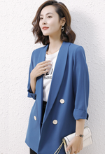 Muatkan imej ke dalam penonton Galeri, Cecelia Loves Blue Blazer Jacket
