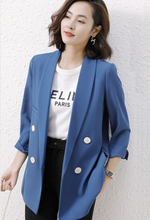 Muatkan imej ke dalam penonton Galeri, Cecelia Loves Blue Blazer Jacket
