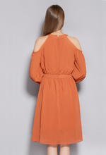 Load image into Gallery viewer, Rowena Off-Shoulder Chiffon Dress
