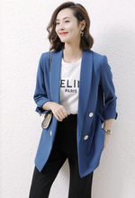 Muatkan imej ke dalam penonton Galeri, Cecelia Loves Blue Blazer Jacket
