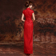 Load image into Gallery viewer, Phoenix Embroidery Brocade Cheongsam Chinese Wedding Dress
