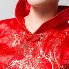 Muatkan imej ke dalam penonton Galeri, Phoenix Sequins 3/4 Sleeve Chinese Wedding Party Dress
