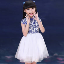 Load image into Gallery viewer, Cap Sleeve Mini Kid&#39;s Cheongsam Floral Qipao Dress
