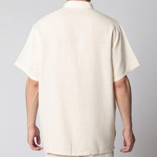 Load image into Gallery viewer, Mandarin Collar Short Sleeve Signature Cotton Chinese Shirt
