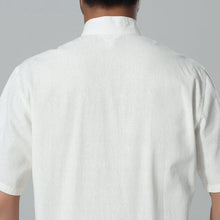 Muatkan imej ke dalam penonton Galeri, Auspicious Embroidery Short Sleeve Signature Cotton Chinese Shirt
