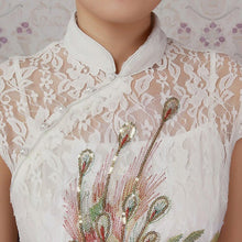 Load image into Gallery viewer, Phoenix Sequins Two Piece Lace Chinese Shirt
