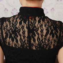 Load image into Gallery viewer, Phoenix Sequins Two Piece Lace Chinese Shirt
