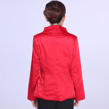 Load image into Gallery viewer, Floral Embroidery V Neck Chinese Jacket Mother&#39;s Coat
