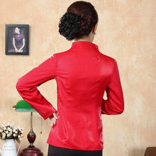 Muatkan imej ke dalam penonton Galeri, Floral Embroidery Taffeta Chinese Jacket Mother&#39;s Coat
