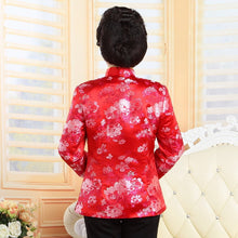 Muatkan imej ke dalam penonton Galeri, Floral Brocade Chinese Jacket Mother&#39;s Birthday Coat
