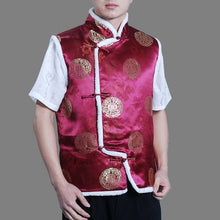 Load image into Gallery viewer, Mandarin Collar Fur Edge Brocade Wadded Chinese Waistcoat
