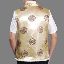 Load image into Gallery viewer, Mandarin Collar Fur Edge Brocade Wadded Chinese Waistcoat
