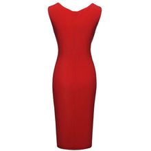 Muatkan imej ke dalam penonton Galeri, V Neck Knee Length Mermaid Stretchy Pencil Dress
