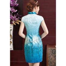 Muatkan imej ke dalam penonton Galeri, Cap Sleeve Knee Length Cheongsam Tradition Chinese Dress
