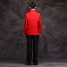 Load image into Gallery viewer, Phoenix &amp; Floral Embroidery Satin Chinese Groom Suit
