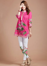 Muatkan imej ke dalam penonton Galeri, Lotus Embroidery Signature Cotton Chinese Style Blouse
