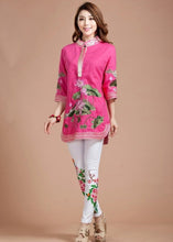 Load image into Gallery viewer, Lotus Embroidery Signature Cotton Chinese Style Blouse
