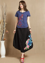 Load image into Gallery viewer, Wintersweet Embroidery Cap Sleeve Signature Cotton Chinese Style Blouse
