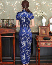 Load image into Gallery viewer, Floral Brocade Open Front Classic Cheongsam Chinese Dress
