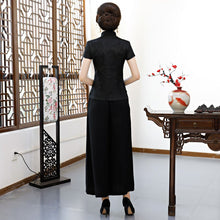 Muatkan imej ke dalam penonton Galeri, Short Sleeve Floral Lace Traditional Cheongsam Top Chinese Shirt
