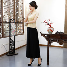 Load image into Gallery viewer, Short Sleeve Floral Lace Traditional Cheongsam Top Chinese Shirt
