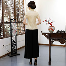 Load image into Gallery viewer, Short Sleeve Floral Lace Traditional Cheongsam Top Chinese Shirt
