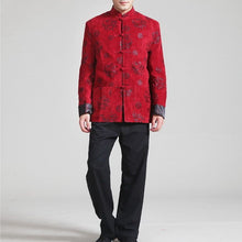 Muatkan imej ke dalam penonton Galeri, Auspicious Pattern Wool Corduroy Traditional Chinese Jacket
