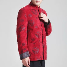 Load image into Gallery viewer, Auspicious Pattern Wool Corduroy Traditional Chinese Jacket
