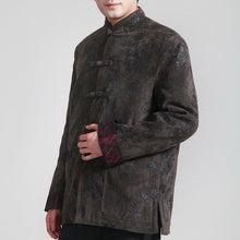 Load image into Gallery viewer, Auspicious Pattern Wool Corduroy Traditional Chinese Jacket
