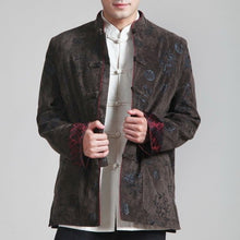 Load image into Gallery viewer, Auspicious Pattern Wool Corduroy Traditional Chinese Jacket
