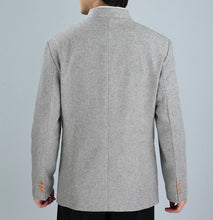 Load image into Gallery viewer, Dragon Pattern Wool Tunic Suit Traditional Chinese Jacket
